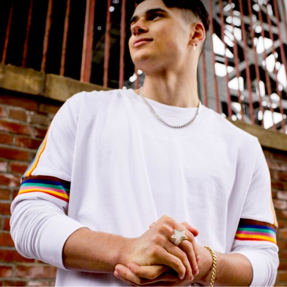 Urban Outfitters Red and White Long Sleeve Tees